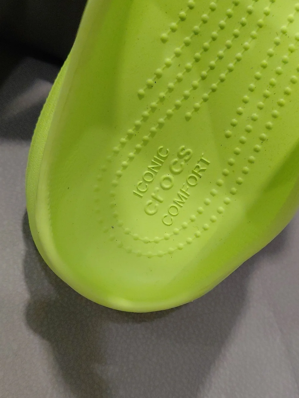 CROCS Neon Lime Dual-Strap Slide Sandals